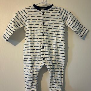 New Blue and White Striped Kids One Piece